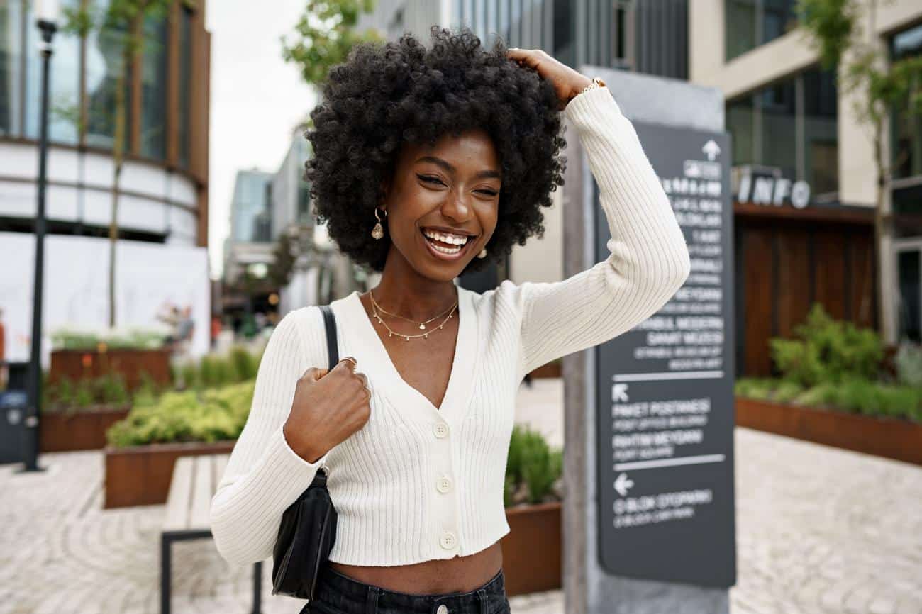 Healthy-confident-woman-laughing-outside Women's health